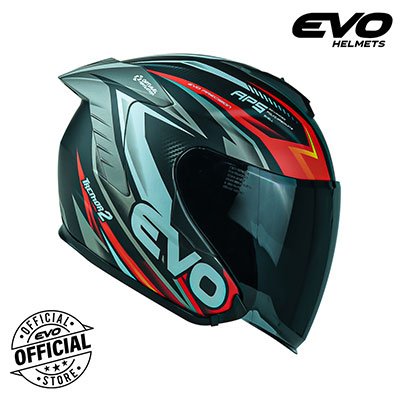 Evo Helmet Half Face RX-5 Tremor 2 Grey Red