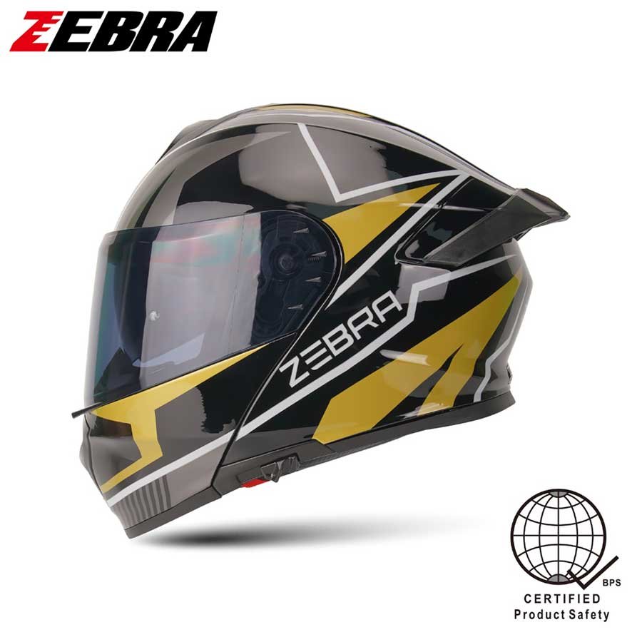 Zebra Helmet Modular A113 Ritzy Edge Black Gold