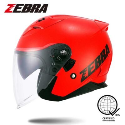 Zebra Helmet Half Face YM-902 Plain Red