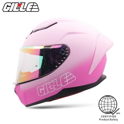 Gille Helmet Full Face FF007 Kerena Two Tone Matte Pink Matte Flou Pink