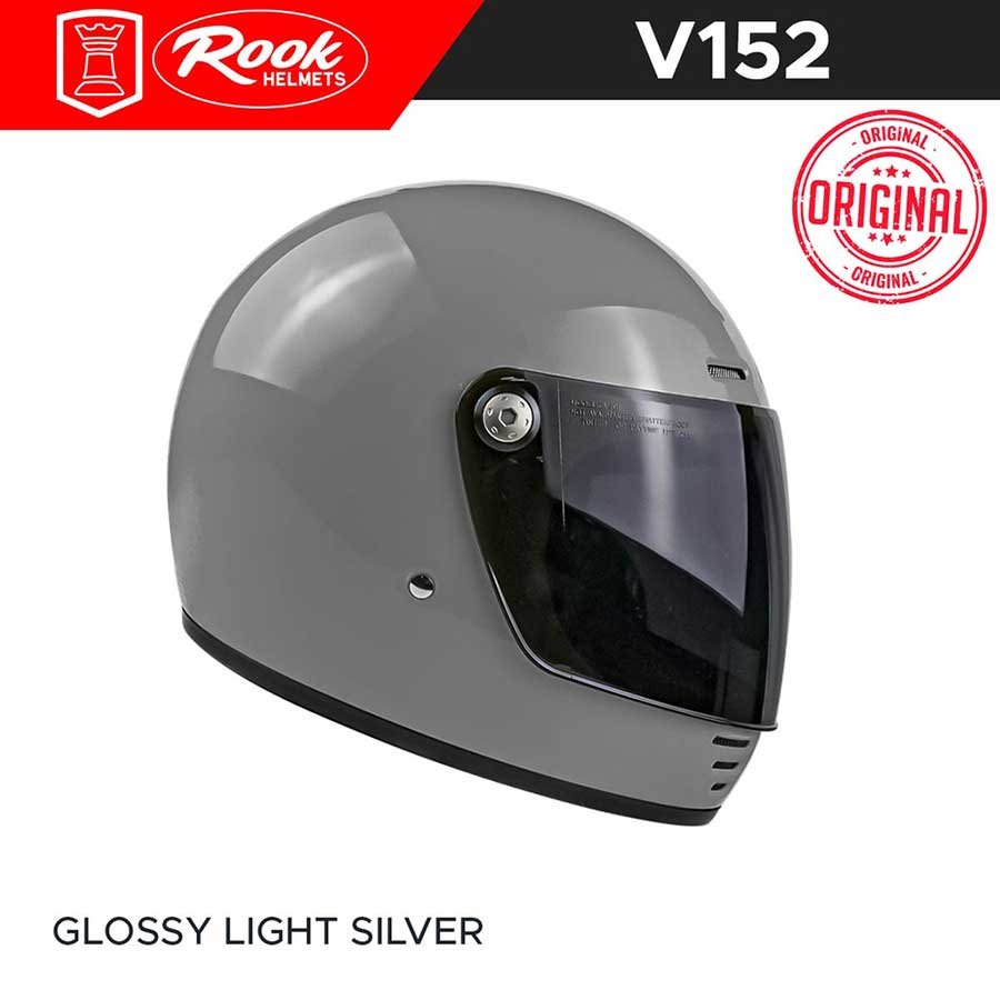 Rook Helmet Full Face V152 E70 Mono Light Silver