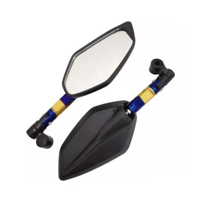 Side Mirror Universal CNC Two Tone Black 1 Pair