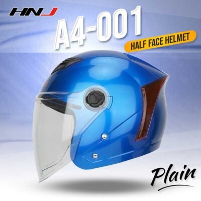 HNJ Helmet Half Face A4-001 Clear Royal Blue