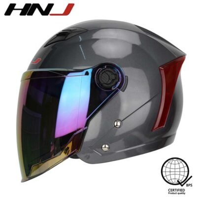 HNJ Helmet Half Face A4-001 Tinted Honda Grey