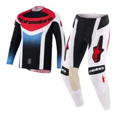 MX Jerset Alpinestars Techstar Knif Black White Red