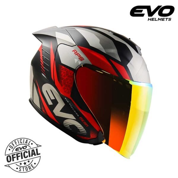 Evo Helmet Half Face RX-5 Aeon Red Gray – Leks Motogears