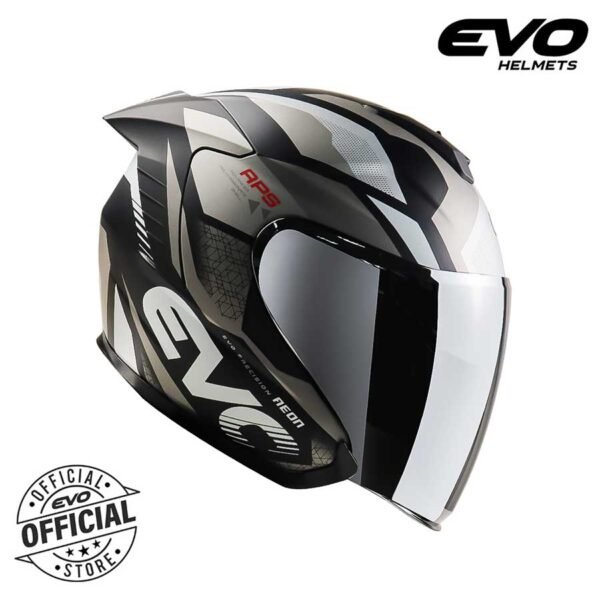 Evo Helmet Half Face RX-5 Aeon Silver – Leks Motogears