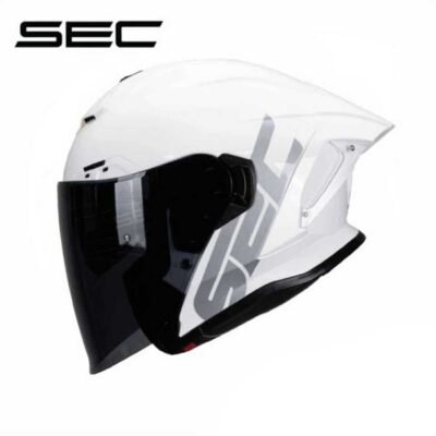 SEC Helmet Half Face 06990 Focus Gloss White