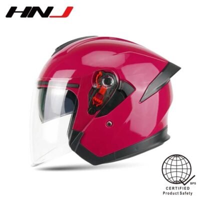 HNJ Helmet Half Face A4-006-H Rose Red