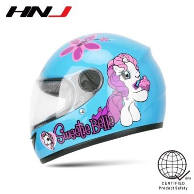 HNJ Helmet Full Face A4-010-K Kids Pony Blue