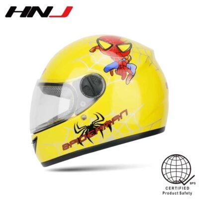 HNJ Helmet Full Face A4-010-K Kids Spider Yellow